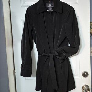 LONDON FOG raincoat. Long, Black. Size XL